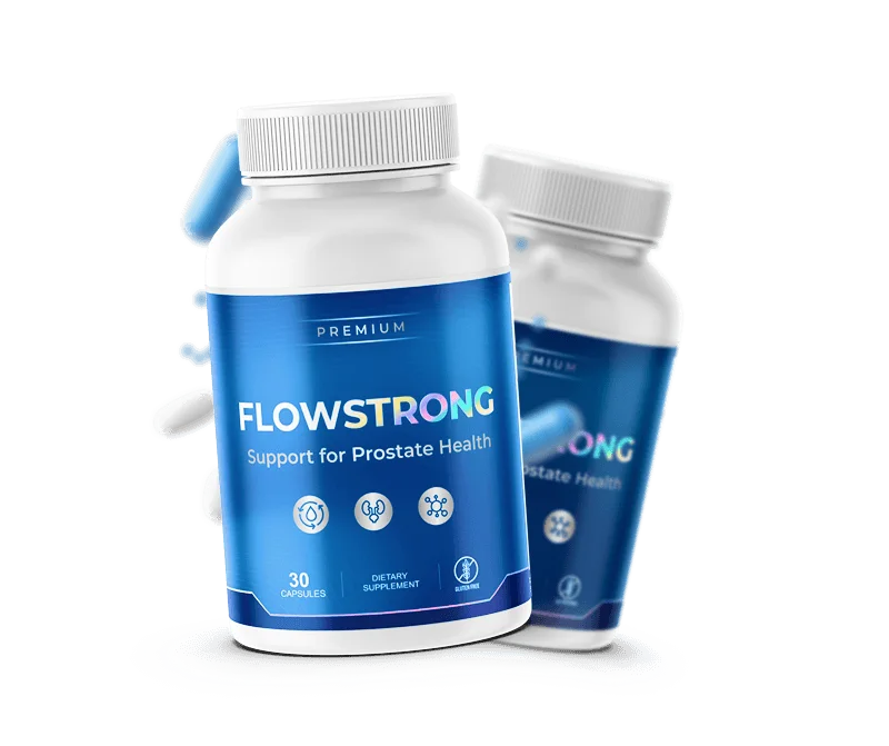 Flow Strong bottle with plant-based veggie capsules